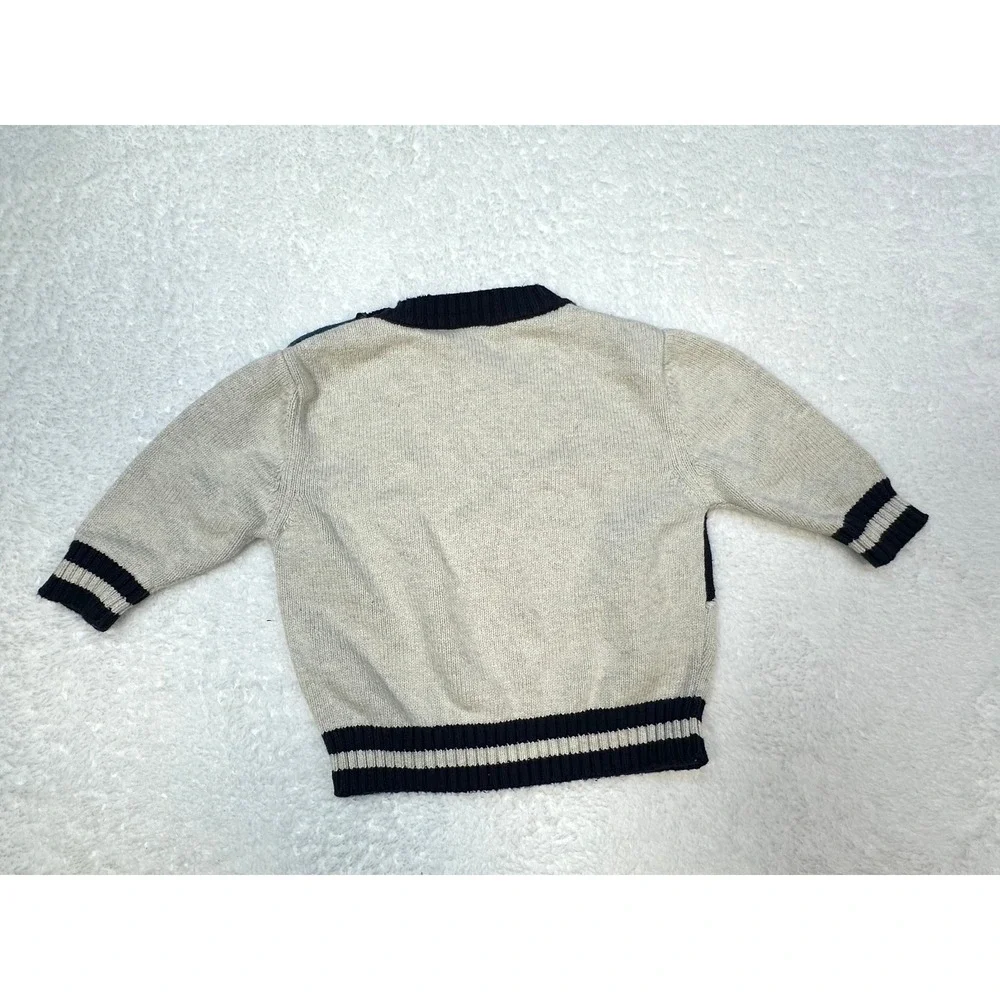Gymboree 3-6 month boys knit crew neck sweater winter fox badger mountain‎